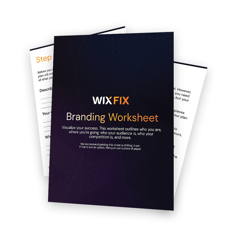 Free SEO Checklist Branding Worksheet Wix Fix Learn Wix Fast